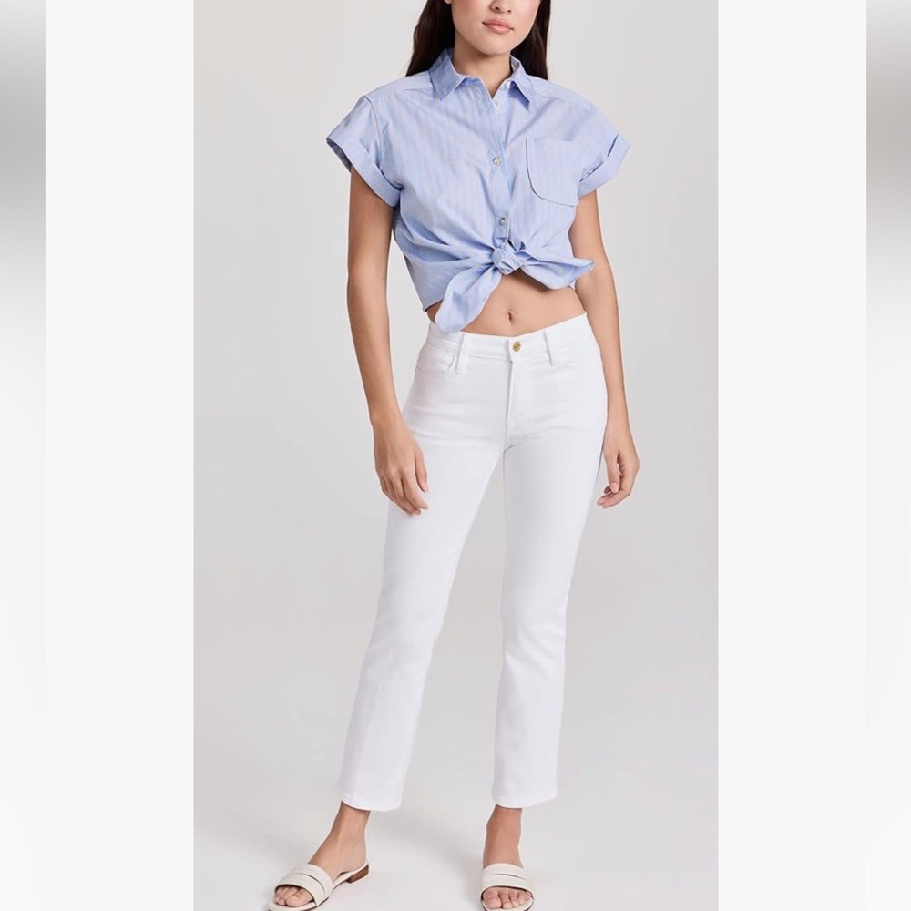 Frame Denim White Ankle & Cropped Jeans